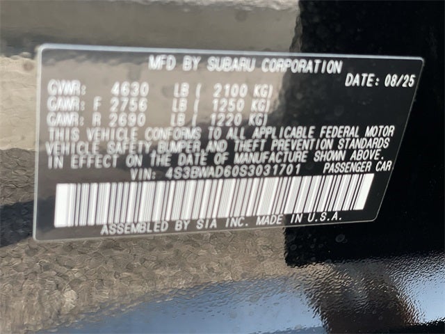 2025 Subaru LEGACY Premium