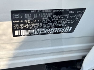 2026 Subaru FORESTER Standard Model