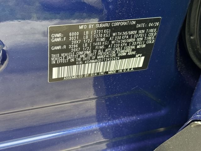 2026 Subaru ASCENT Limited 7-Passenger