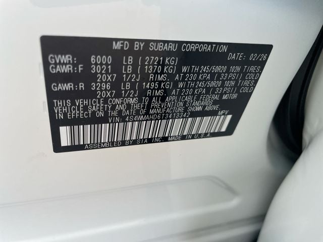 2026 Subaru ASCENT Limited Bronze Edition 7-Passenger