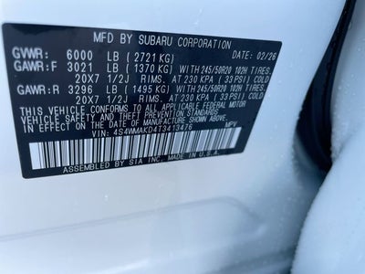 2026 Subaru ASCENT Touring 7-Passenger