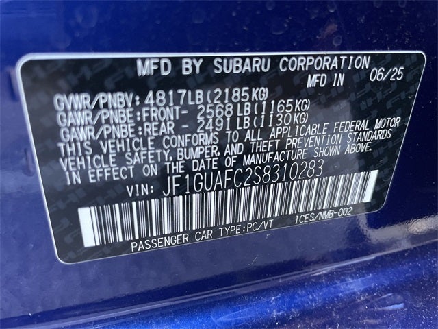 2025 Subaru IMPREZA Sport