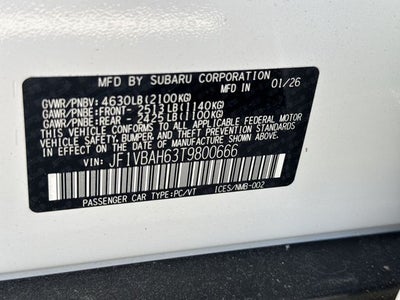 2026 Subaru WRX Premium