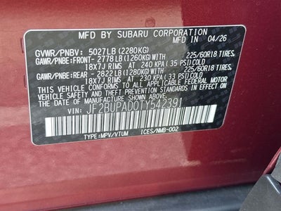 2026 Subaru OUTBACK Premium