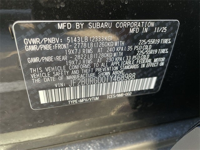 2026 Subaru OUTBACK Limited XT