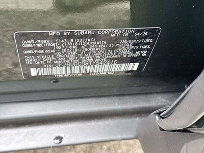 2026 Subaru OUTBACK Limited XT