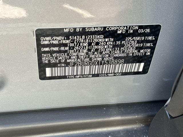 2026 Subaru OUTBACK Limited XT