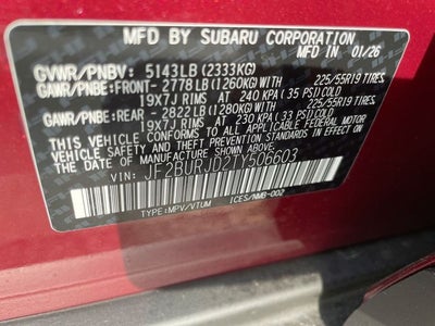 2026 Subaru OUTBACK Touring XT