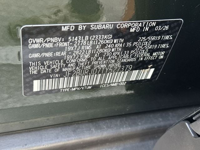 2026 Subaru OUTBACK Touring XT