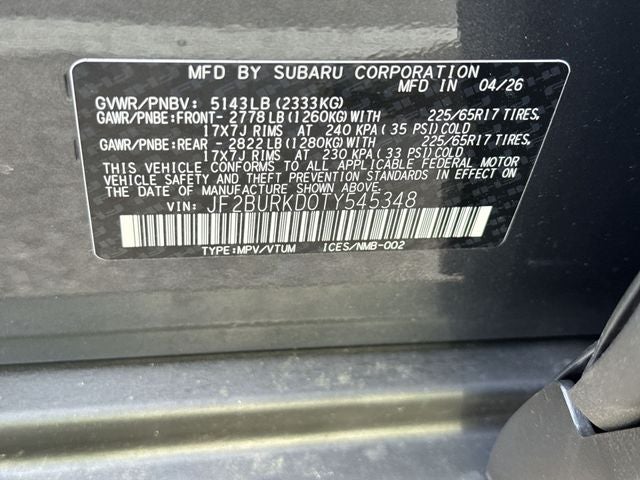 2026 Subaru OUTBACK Wilderness
