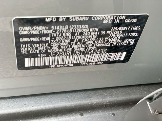 2026 Subaru OUTBACK Wilderness