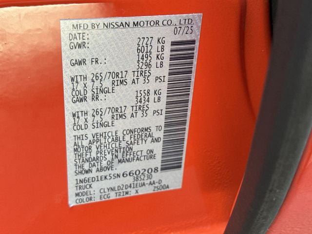 2025 Nissan Frontier PRO-4X