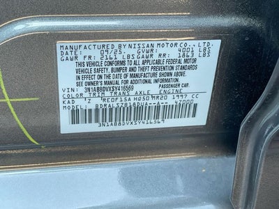 2025 Nissan Sentra SR