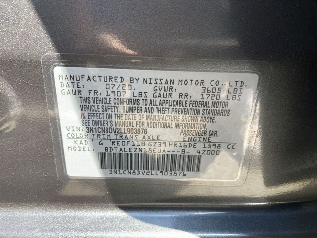 2020 Nissan Versa 1.6 S