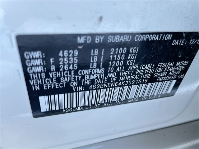 2019 Subaru Legacy 3.6R Limited