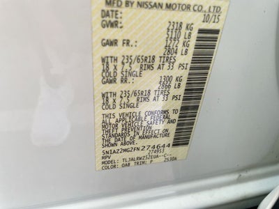 2015 Nissan Murano SL