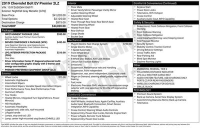 2019 Chevrolet Bolt EV Premier