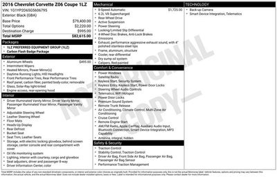 2016 Chevrolet Corvette Z06 1LZ