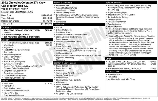 2022 Chevrolet Colorado Z71