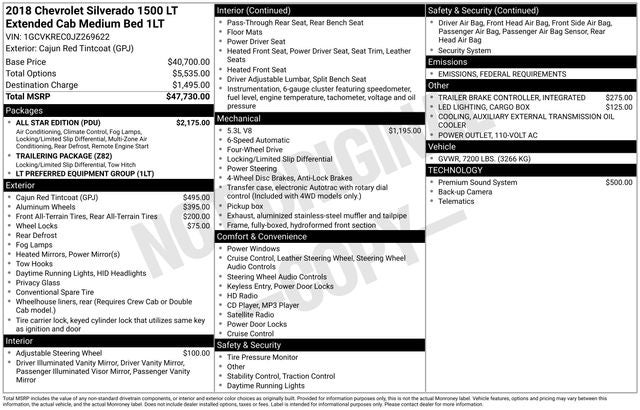 2018 Chevrolet Silverado 1500 LT LT1