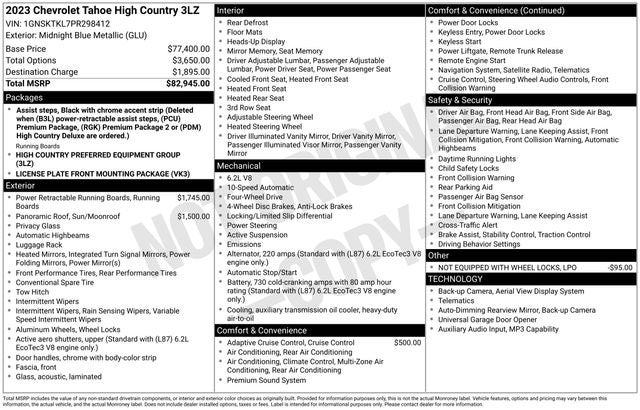 2023 Chevrolet Tahoe High Country