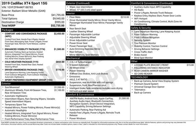 2019 Cadillac XT4 Sport