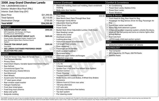 2008 Jeep Grand Cherokee Laredo