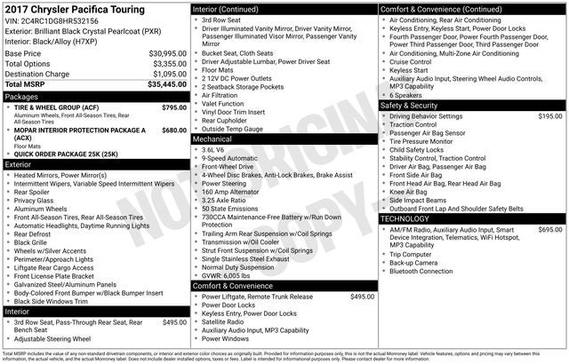 2017 Chrysler Pacifica Touring