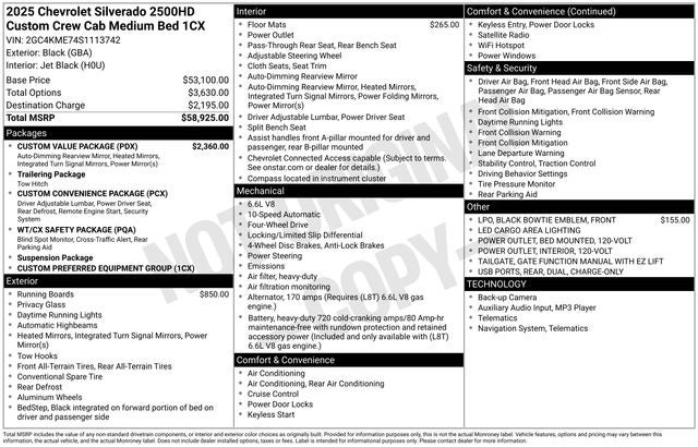 2025 Chevrolet Silverado 2500HD Custom
