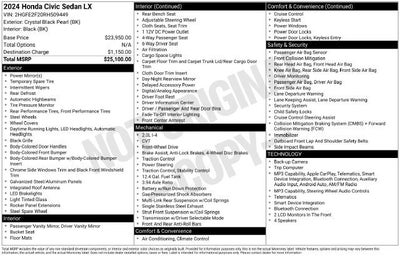 2024 Honda Civic Sedan LX