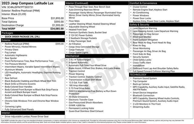2023 Jeep Compass Latitude Lux