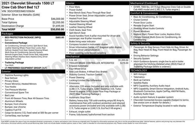 2021 Chevrolet Silverado 1500 LT