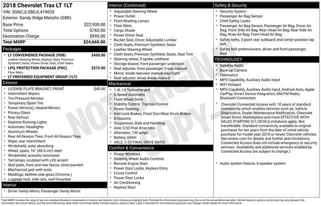 2018 Chevrolet Trax LT