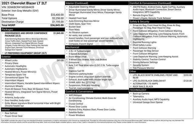 2021 Chevrolet Blazer LT