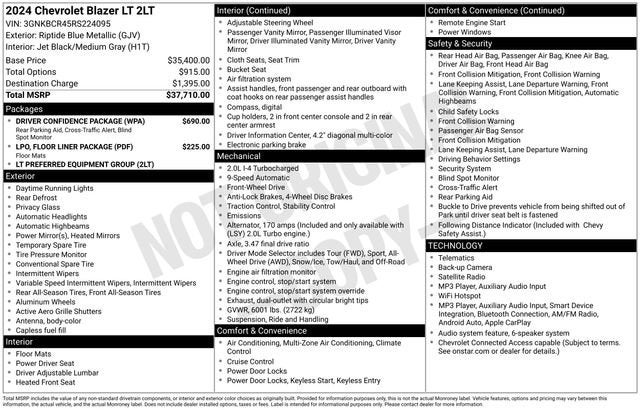 2024 Chevrolet Blazer 2LT