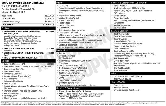 2019 Chevrolet Blazer Base 2LT