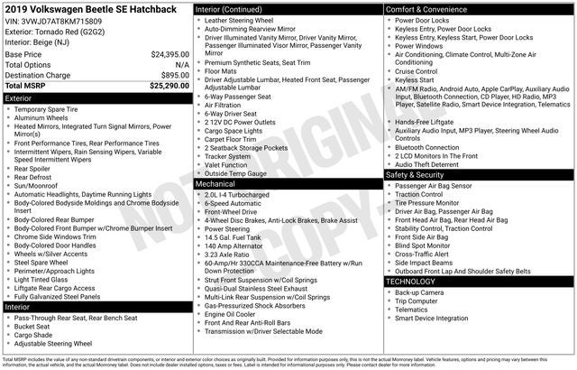 2019 Volkswagen Beetle 2.0T SE