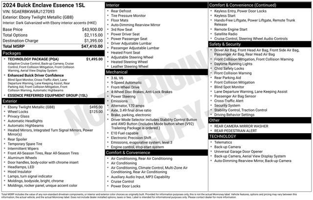 2024 Buick Enclave Essence