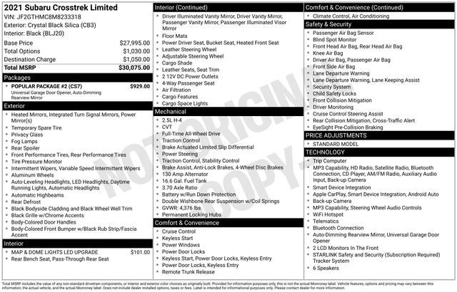 2021 Subaru Crosstrek Limited