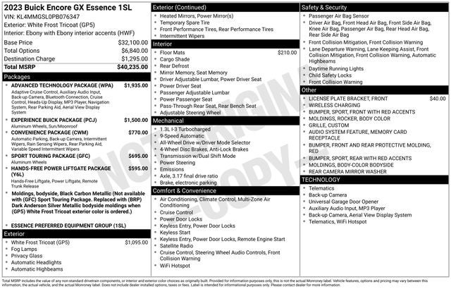 2023 Buick Encore GX Essence