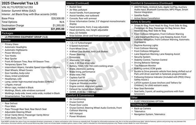 2025 Chevrolet Trax LS