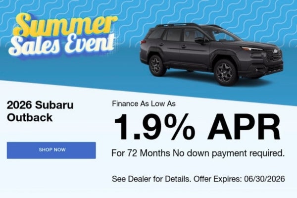 A finance offer for a 2026 Outback